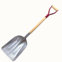 بیل گرد آلومینیومی با دسته چوبی